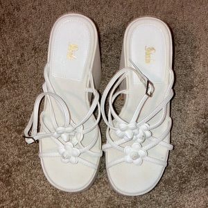 Faux Leather Knot Platform Heels(Final Sell Price)